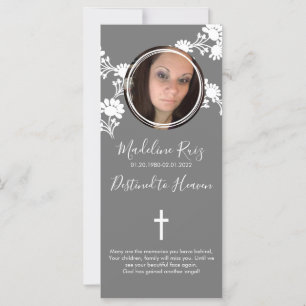 Memorial Funeral Kor Photo Blommigt Motif