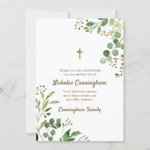 Memorial Funeral Modern Kor Foliage Botanicals Tack Kort