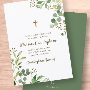 Memorial Funeral Modern Kor Foliage Botanicals Tack Kort