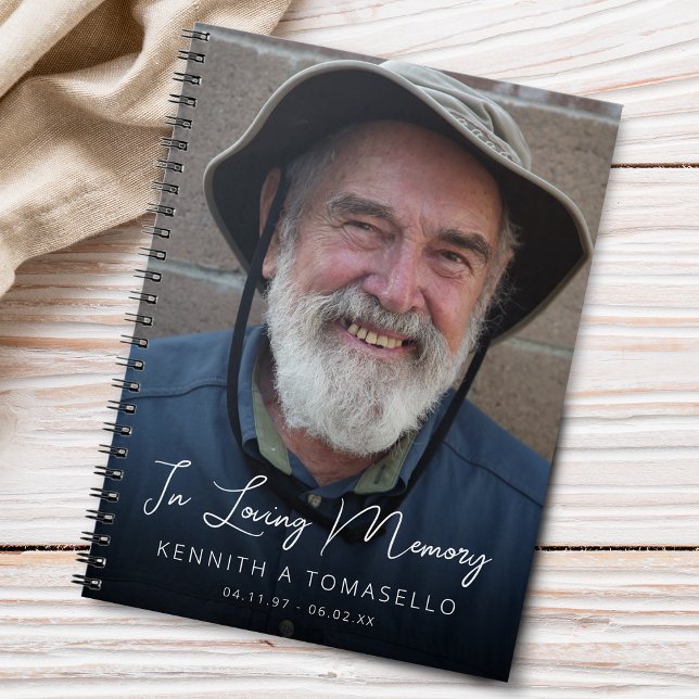 Memorial Funeral Photo Guest Anteckningsbok (Memorial Funeral Photo Guest Notebook)