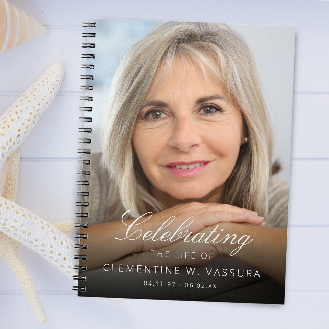 Memorial Funeral Photo Guest Anteckningsbok (Memorial Funeral Photo Guest Notebook)