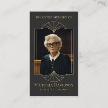 Memorial Funeral Photo Prayer Golden Elegant Ram