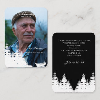 Memorial funeral prayer with photo sympathy cards anteckningskort