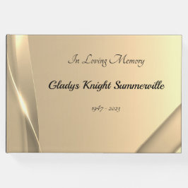 Memorial Funeral Service Guestbook | Golden Glow Gästböcker