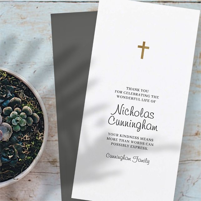 Memorial Funeral Simal och Modern Kor Tack Kort (Skapare uppladdad)