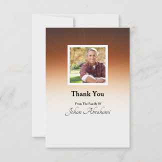Memorial Funeral Thank You Card Tack Kort