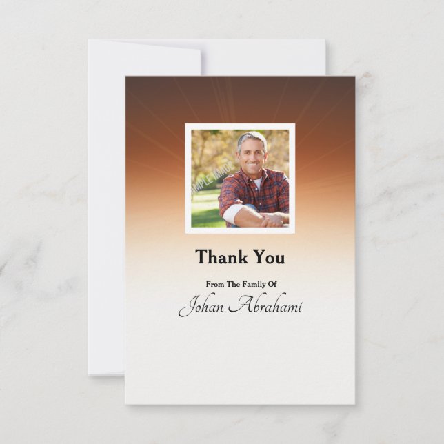 Memorial Funeral Thank You Card Tack Kort (Framsida)