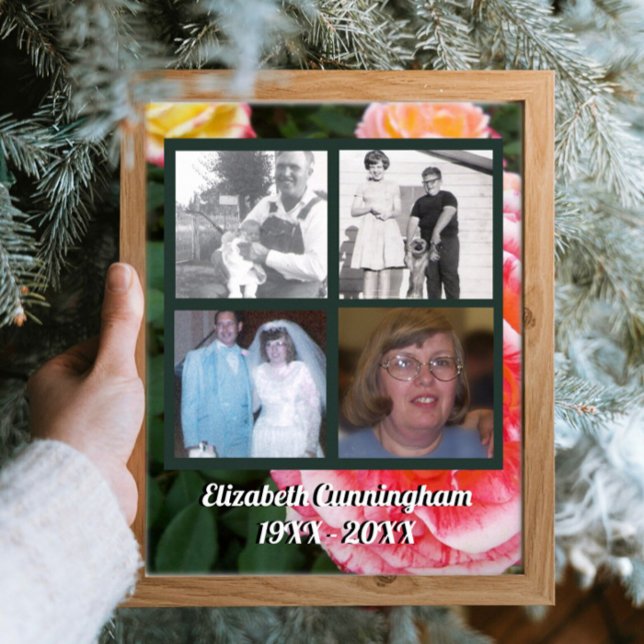 Memorial Fyra foton av Loved One på fotot i Ro Poster (Skapare uppladdad)