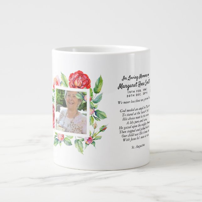Memorial Gift for loss of Mor PHOTO Bereavement Jumbo Mugg (Framsidan)