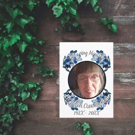 Memorial Glöm mig inte Photo Program för Blommigt