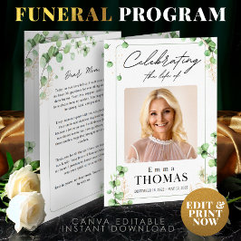 Memorial,Grönt serviceorder, fet begravning Program