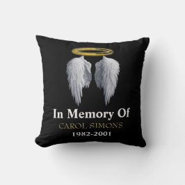 Memorial Halo & Angel Vingar Dekorativ kudde