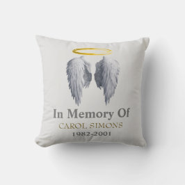Memorial Halo & Angel Vingar Dekorativ kudde