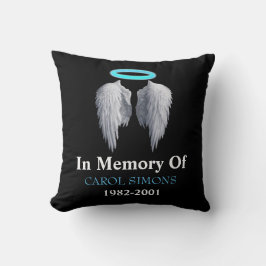 Memorial Halo & Angel Vingar Dekorativ kudde