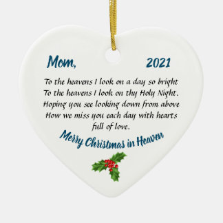 Memorial Heart jul Ornament Mamma