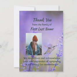Memorial Hummingbird Lavender Tack Kort