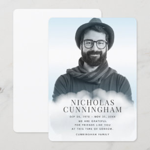 Memorial i Clouds Modern Classic Simple Photo Tack Kort