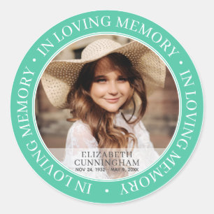 Memorial i Loving Memory Classic Anpassningsbar Ph Runt Klistermärke