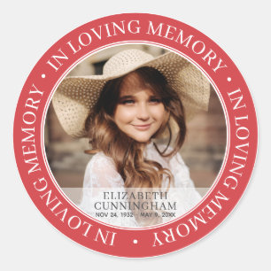 Memorial i Loving Memory Classic Anpassningsbar Ph Runt Klistermärke
