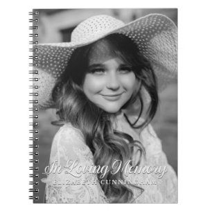 Memorial i Loving Memory Classic Elegant Photo Anteckningsbok