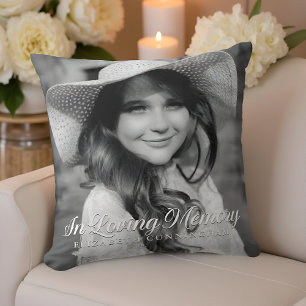 Memorial i Loving Memory Classic Elegant Photo Kudde