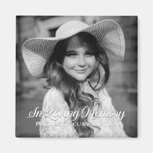 Memorial i Loving Memory Classic Elegant Photo Magnet