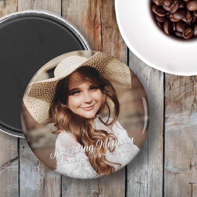 Memorial i Loving Memory Classic Elegant Photo Magnet (Skapare uppladdad)