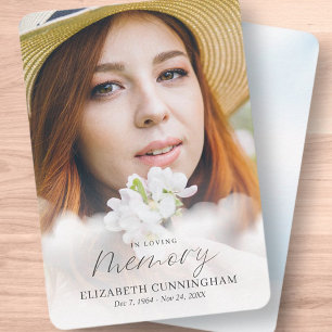 Memorial i Loving Memory Clouds Modern Photo Tack Kort