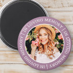 Memorial i Loving Memory Modern Anpassningsbar Pho Magnet<br><div class="desc">Den här enkla och moderna designen består av serif-typografi och lägger till ett anpassningsbar-foto. "In Loving Memory" omger anpassningsbarnas foto av din älskade.</div>