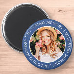 Memorial i Loving Memory Modern Anpassningsbar Pho Magnet<br><div class="desc">Den här enkla och moderna designen består av serif-typografi och lägger till ett anpassningsbar-foto. "In Loving Memory" omger anpassningsbarnas foto av din älskade.</div>