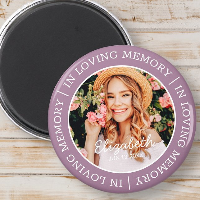 Memorial i Loving Memory Modern Anpassningsbar Pho Magnet (Skapare uppladdad)