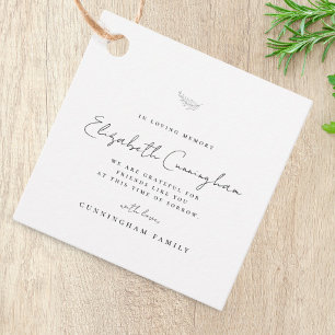 Memorial i Loving Memory Modern Simple Elegant Gåvor Etiketter