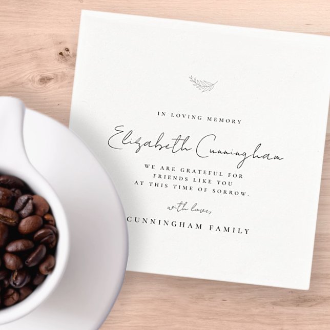 Memorial i Loving Memory Modern Simple Elegant Pappersservett (Skapare uppladdad)