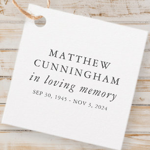 Memorial i Loving Memory Modern Simple Gåvor Etiketter