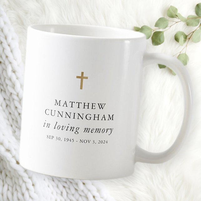 Memorial i Loving Memory Modern Simple Kor Kaffemugg (Skapare uppladdad)