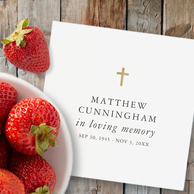 Memorial i Loving Memory Modern Simple Kor Pappersservett (Skapare uppladdad)