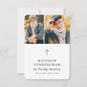 Memorial i Loving Memory Modern Simple Prayer Tack Kort