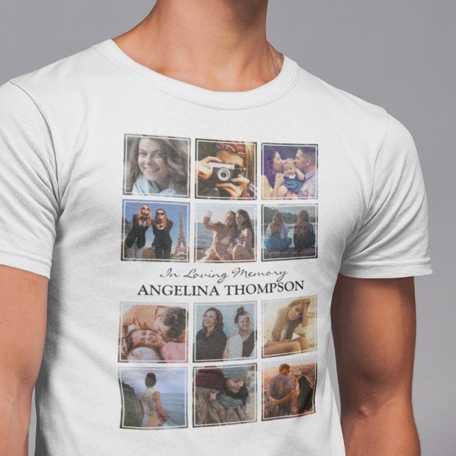 Memorial i Loving Memory Photo Collage T Shirt (Skapare uppladdad)