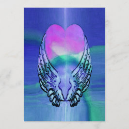Memorial-inbjudan | Rainbow Angel Heart Inbjudningar