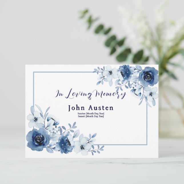 Memorial Invitation Inbjudningar (Stående Fram)