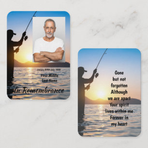 Memorial Keepsak Fisherman Fisherman Fishing Fish Visitkort