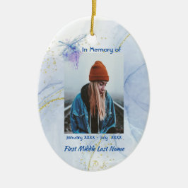 Memorial Keepsak Memorial Dragonfly Julgransprydnad Keramik