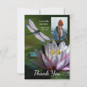 Memorial Keepsak Memorial Dragonfly Lotus Flower Tack Kort