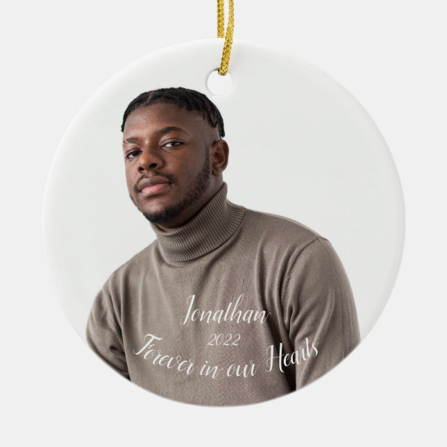 Memorial Keepsak Personlig jul - prydnad Julgransprydnad Keramik (Framsidan)