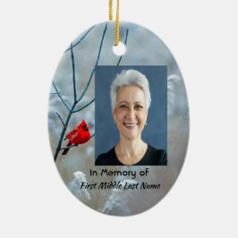 Memorial Keepsakal Cardinal Red Bird Julgransprydnad Keramik