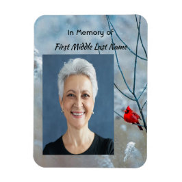 Memorial Keepsakal Cardinal Red Bird Magnet