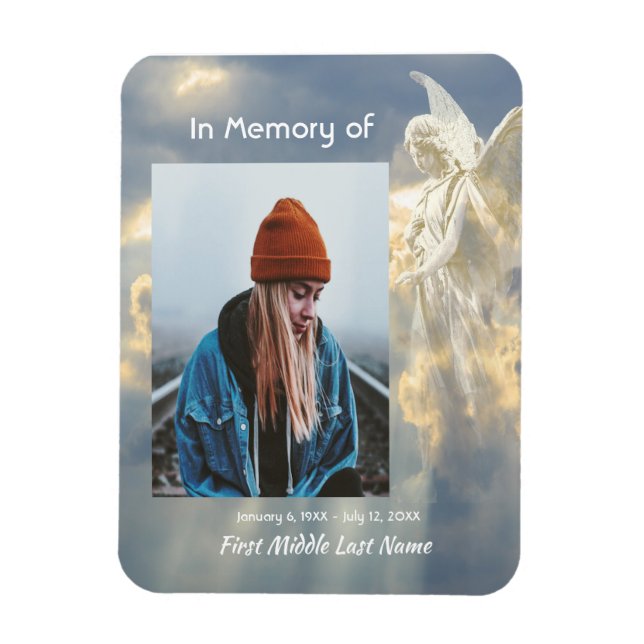 Memorial Keepsakangel Himlar Clouds Magnet (Vertikal)