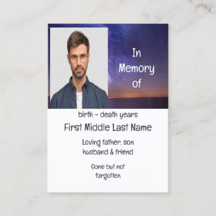 Memorial Keepsaké BeSnyry Starry Nght Visitkort
