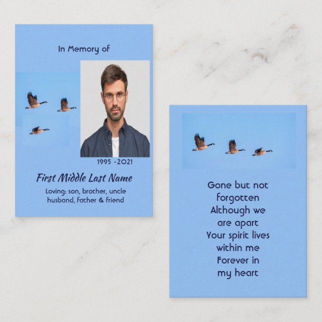  Memorial Keepsake  Canada Goose Outdoors Visitkort (Fram/baksida)