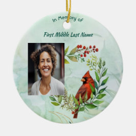 Memorial Keepsake Cardinal Bird Julgransprydnad Keramik